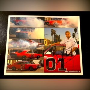 Dukes of Hazzard General Lee John Schneider Bo Duke Signed Autograph 8x10 Photo
